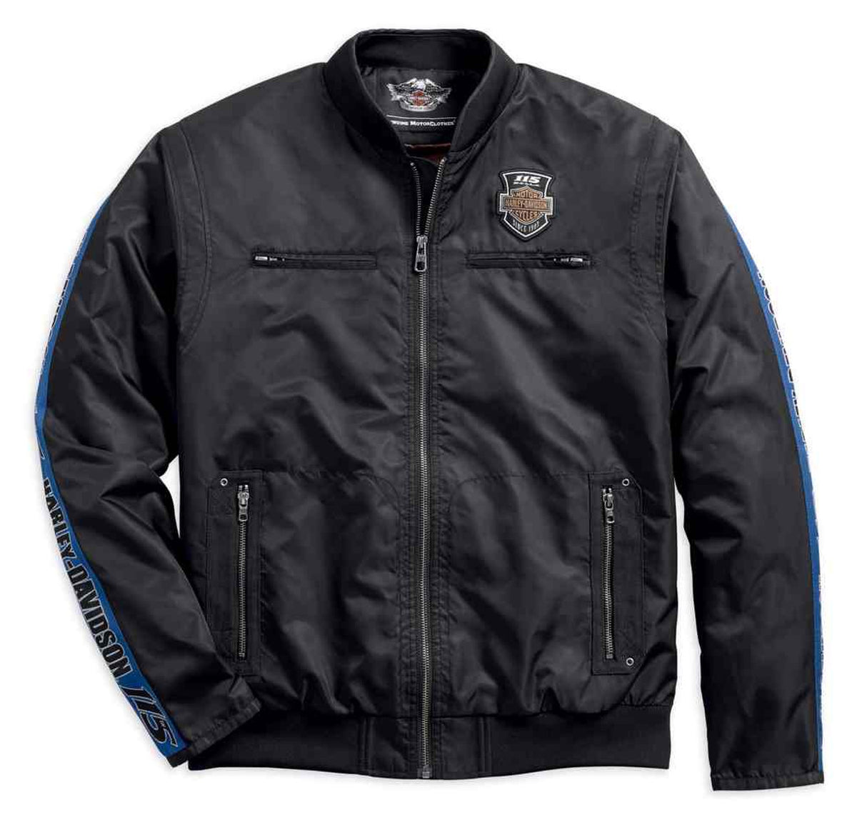 Men's 115th Anniversary Nylon Bomber Jacket, Black