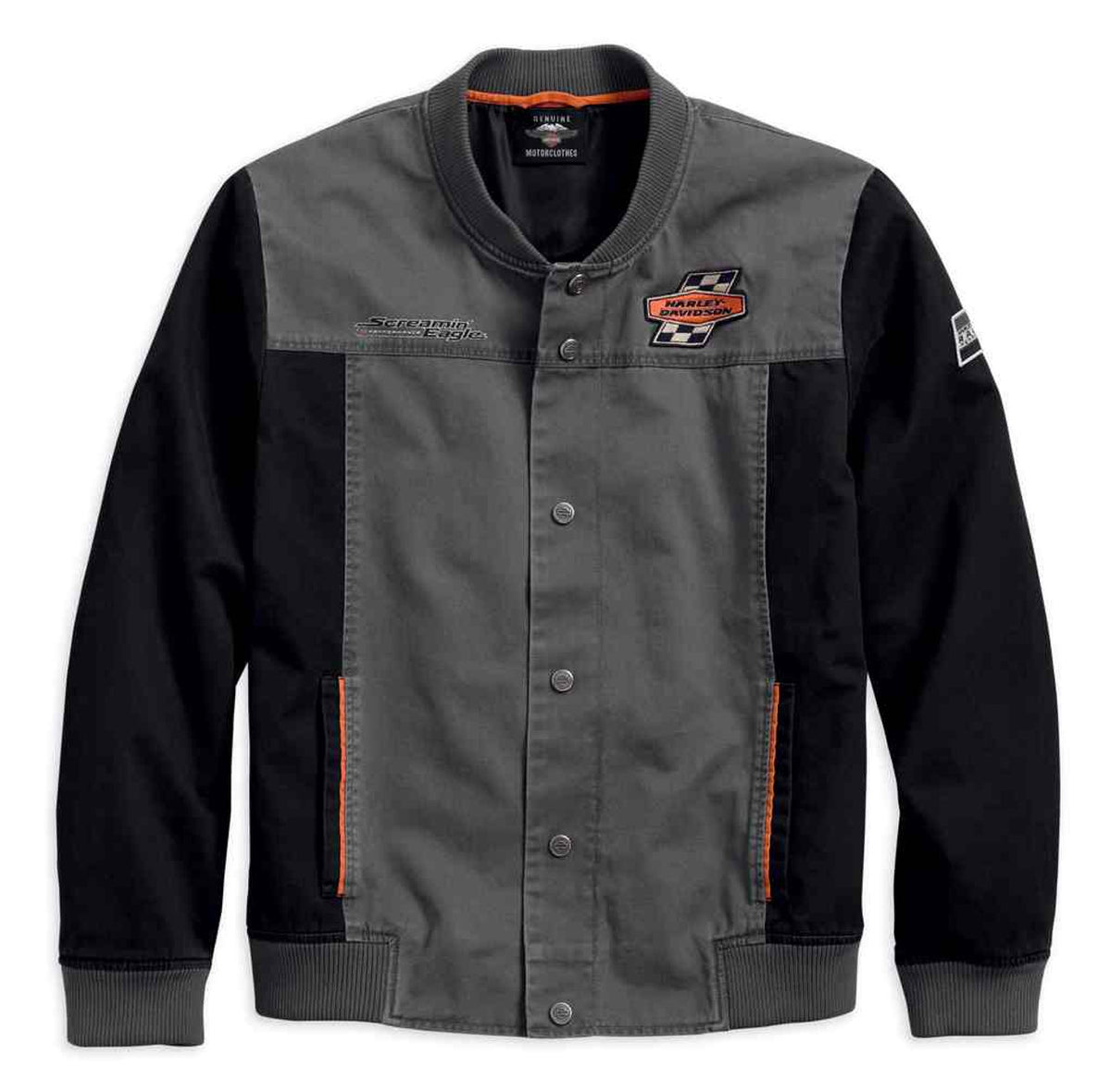 Men's Screamin' Eagle Casual Jacket, Gray & Black