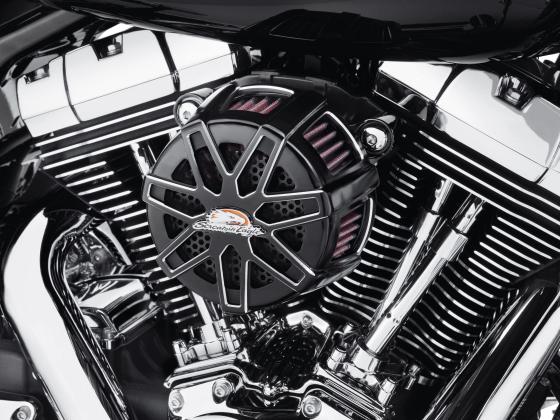 Screamin' Eagle Extreme Billet Air Cleaner Kit - Chisel Cut Back Gloss Black (29400220)